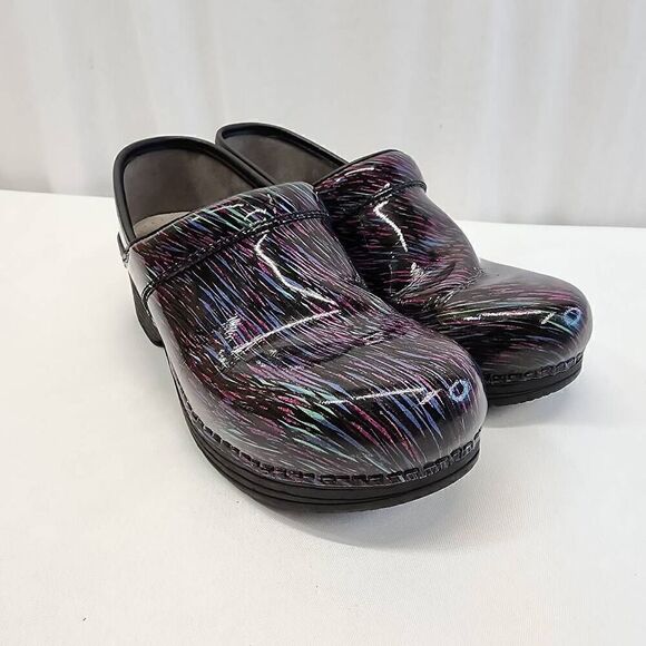 DANSKO LT Pro Size 38 7.5-8 Wavy Lines Patent Leather O - Picture 1 of 10